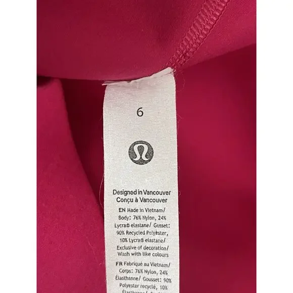 Lululemon Glow Up™ Super-High-Rise Tight 25" Sz 6 Passionate Pink Leggings - Picture 8 of 9